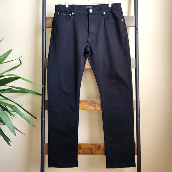 Amendi Men's Forever Black Denim Cotton Lars Casual Slim Jeans Size W36 L32 - Picture 1 of 4